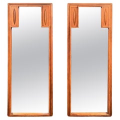 Retro Unique Mid-Century Teak Mirrors