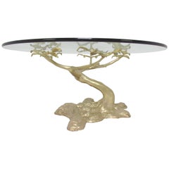 Cast Bronze Bonsai Tree Coffee Table in the Manner of Willy Daro