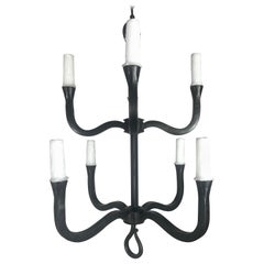 Two-Tier Wrought Iron Chandelier by Melissa Levinson