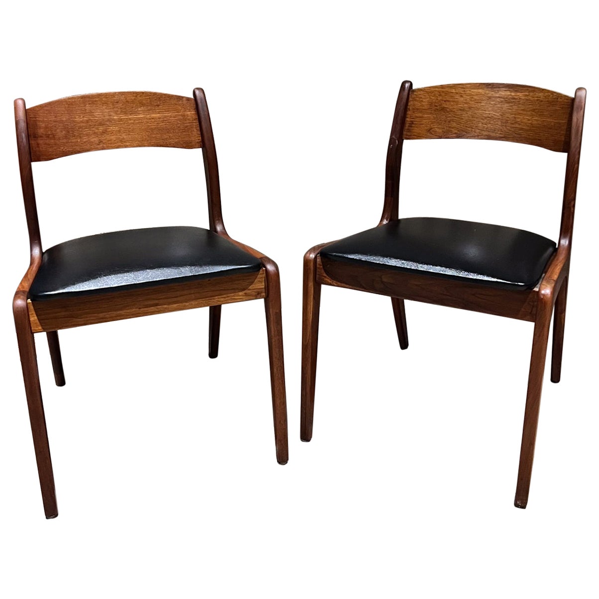 1960s Richbilt Mfg Danish Modern Dining Chairs Style Johannes Andersen For Sale