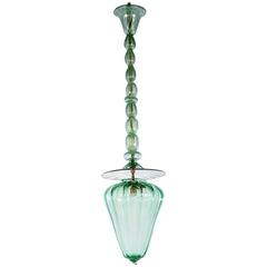 Murano Green Glass Pendant, circa 1950