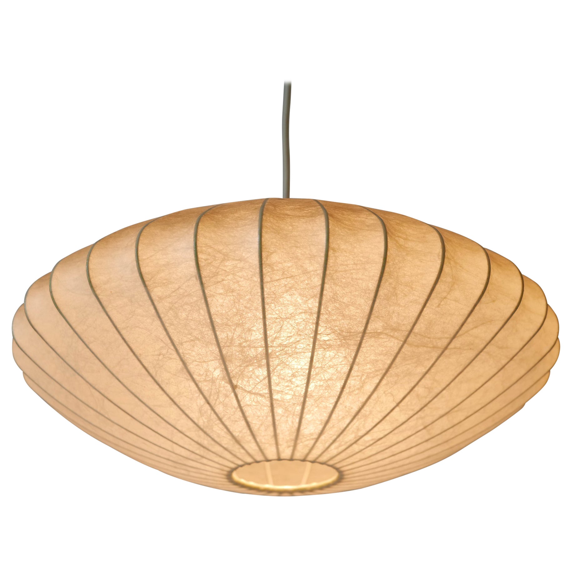 Rare Mid-Century Modern Cocoon Pendant Lamp or Hanging Light by Goldkant 1960s For Sale