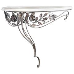 Fer Forge Console with Marble Top