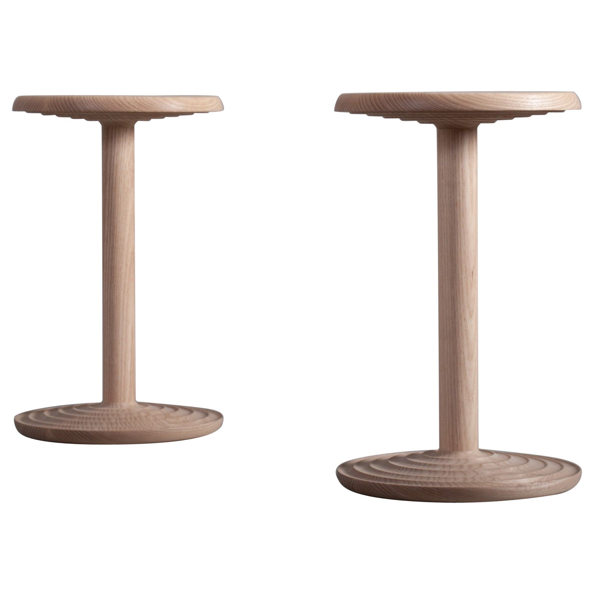 Pair of Contemporary Handcrafted Side Tables For Sale