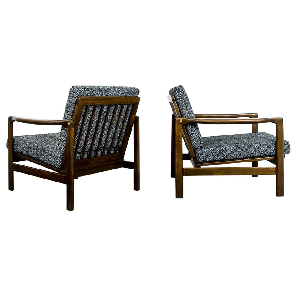 Paire de fauteuils du milieu du siècle B7522 par Zenon Bączyk, 1960, personnalisable en vente