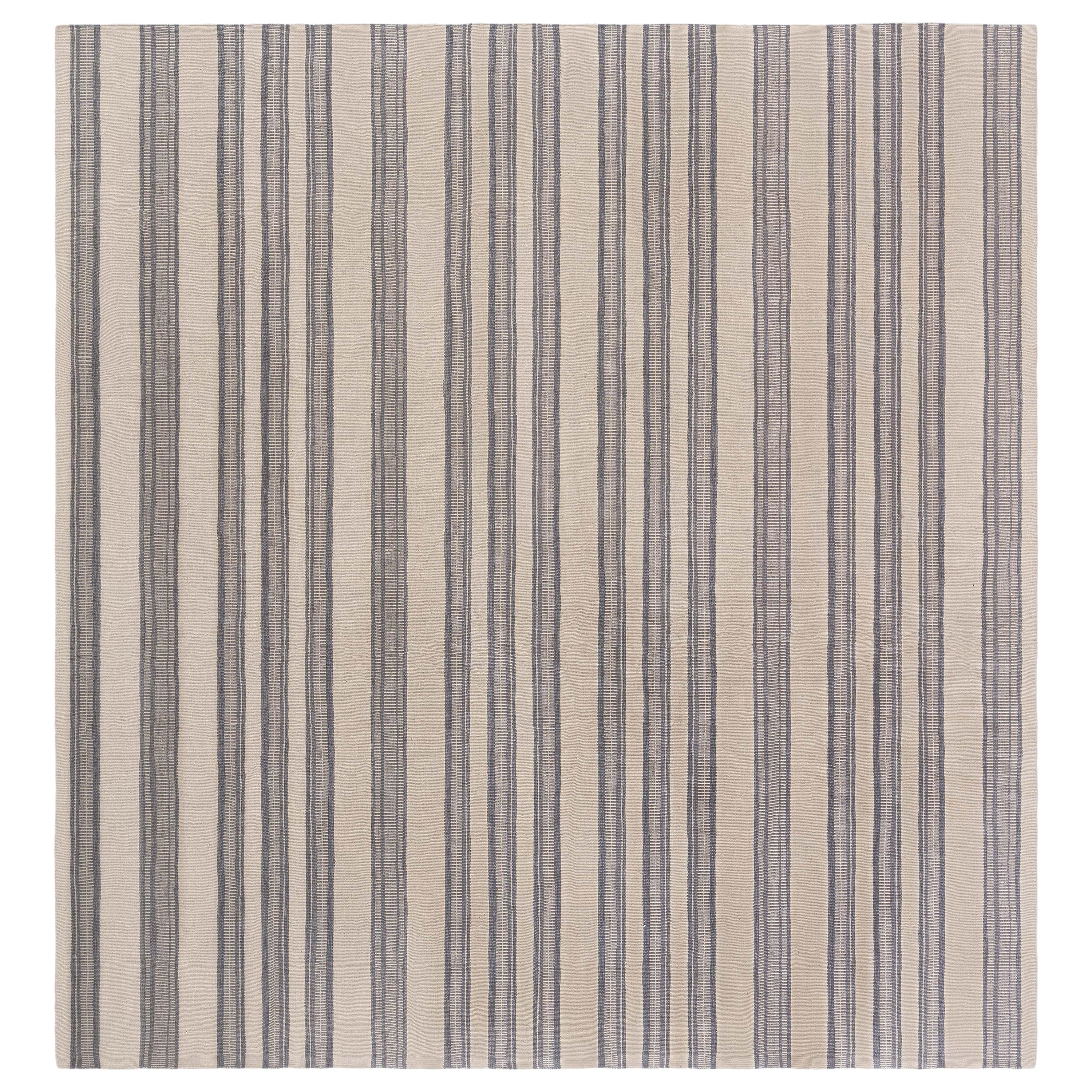 Contemporary Striped Flat Weave Rug von Doris Leslie Blau
