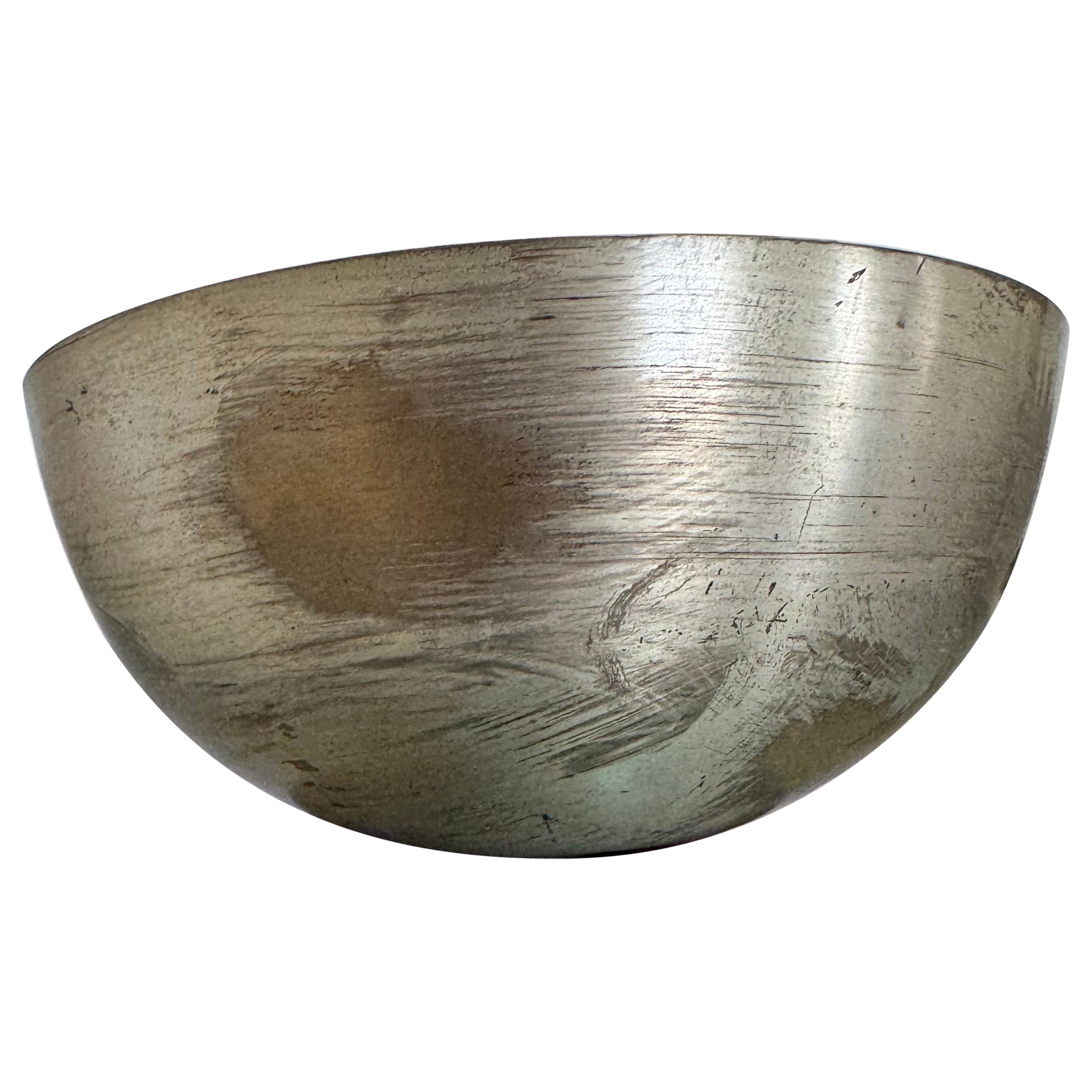 Mirror Object hemisphere in Silvered Brass