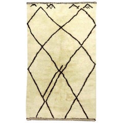 Zeitgenössischer handgefertigter Teppich aus Wolle im marokkanischen Stammesdesign von Doris Leslie Blau