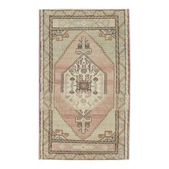 Mini tapis turc vintage noué à la main 1'7" x 3'2" n°8315