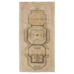 Orientalischer handgeknüpfter türkischer Vintage-Miniteppich 1'7" x 3'3" #8290