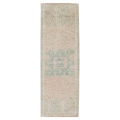 Orientalischer handgeknüpfter türkischer Vintage-Miniteppich 1'6" x 3'8" #8742