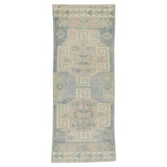 Mini tapis turc vintage noué à la main 1'2" x 3' n°8953