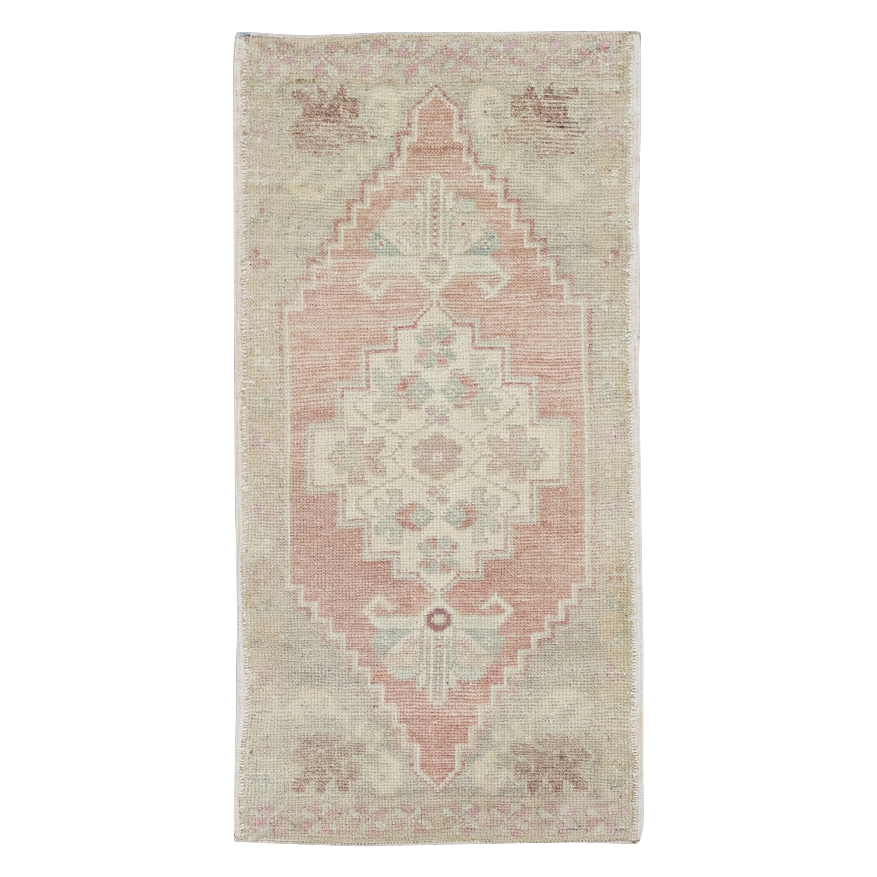 Oriental Hand Knotted Vintage Turkish Mini Rug 1'9" x 3'4" #9000 For Sale