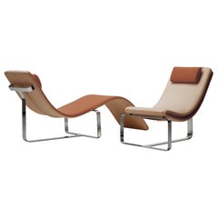 Baleri Italia Flipt Armchair/Chaise Longue in Brown and Beige by Jeff Miller