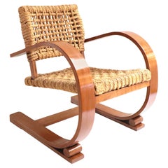 Sillón de cuerda simple de Audoux y Minet, 1940