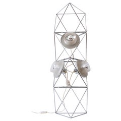 Rara lampada da terra scultorea 'Poliedra' di Felice Ragazzo per Guzzini Italia anni '70