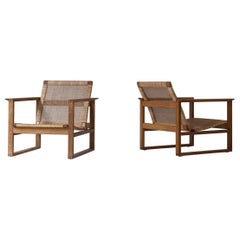 Retro Set of two model 2256 easy chairs by Børge Mogensen for Fredericia, Denmark 1956