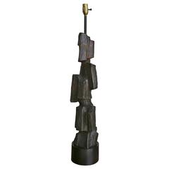 Sculptural Brutalist Table Lamp by Laurel 5