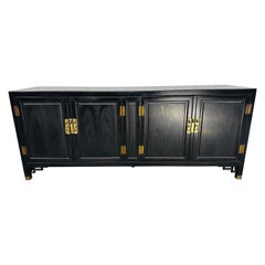 Vintage Century Furniture Modern Black Lacquered Sideboard