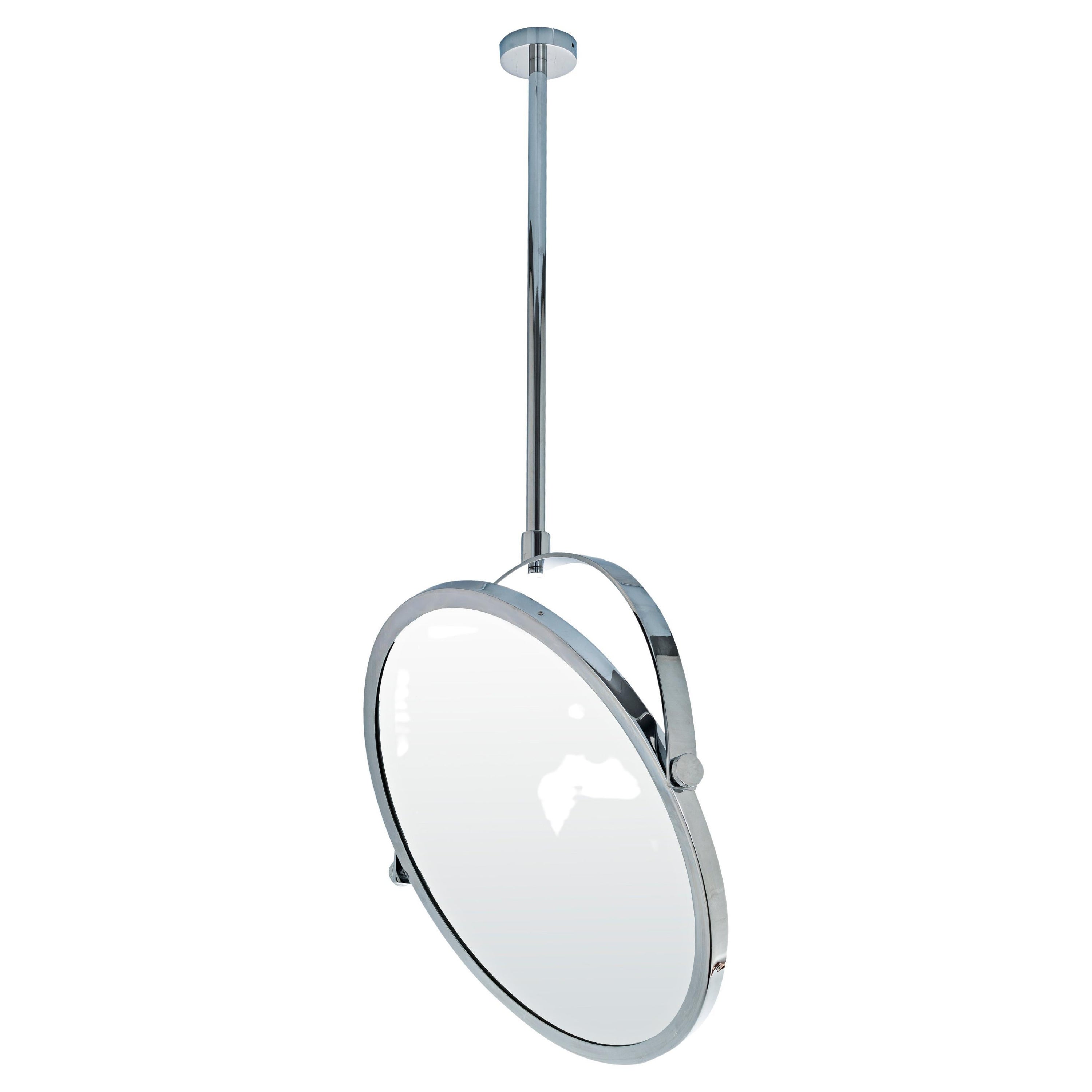 Novecento adjustable brass mirror