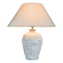 Used Hollywood Regency Design Mactan Stone Table Lamp Set, 1970's Italy