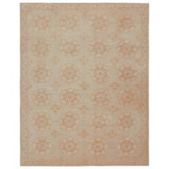 Rug & Kilim's Contemporary European Style Teppich mit beige-braunen Blumenmedaillons