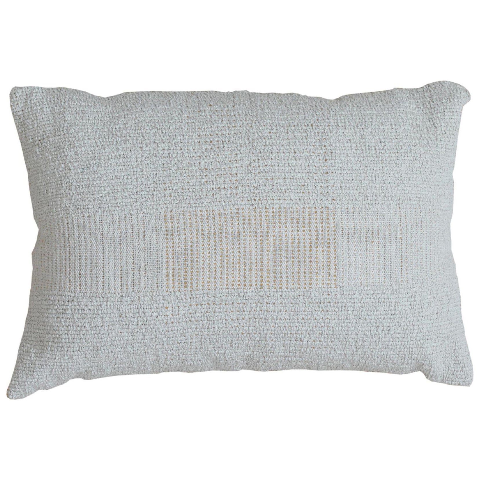 Modern Geometric Wool and Cotton Pillow In Muted Tones For Sale