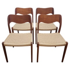 Vintage Niels Moller teak model 71 dining chairs