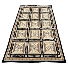 Grande tappeto/tappeto francese a nodi Aubusson 6x9