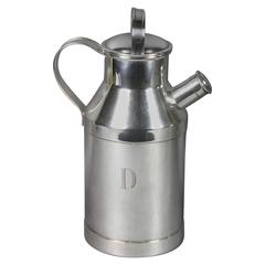 Silver Plated Milk Can Form Cocktail Shaker Retailed by Shreve Crump and Low