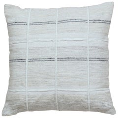 Geometric Modern Chic Wool and Cotton Pillow In Ivory