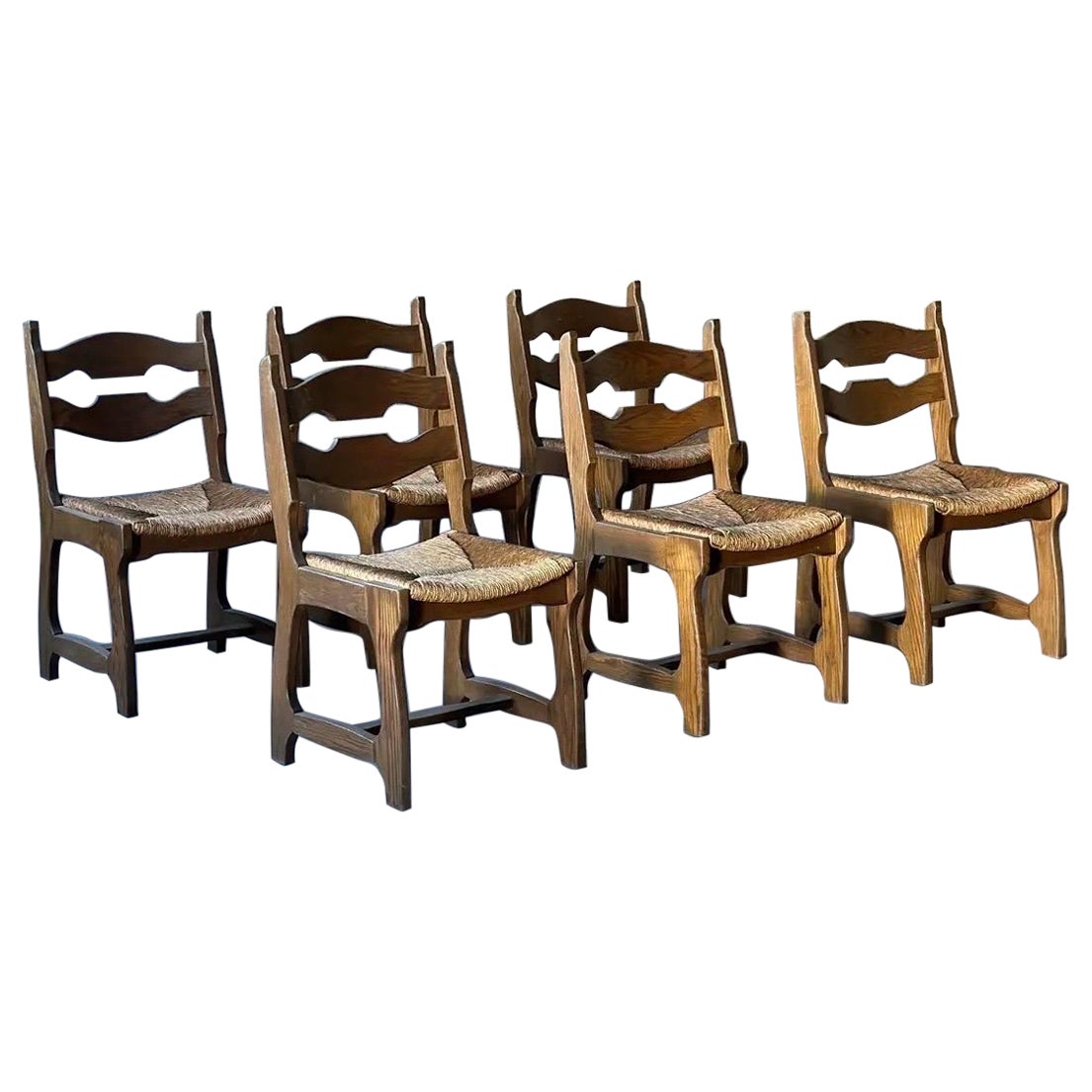Guillerme Et Chambron Dining Chairs, Set of 6 For Sale