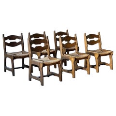 Vintage Guillerme Et Chambron Dining Chairs, Set of 6
