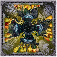 Nakol Art by Natalia Kolpakova, Pear Bacchanalia, 100% Silk Scarf