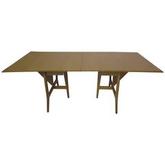 Retro Heywood Mid-Century Harmonic Drop-Leaf Extension Dining Table