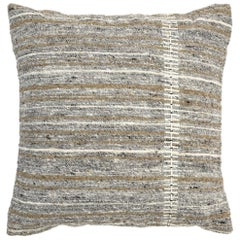 Coussin moderne en laine et coton de style Boho Chic dans des tons sourds