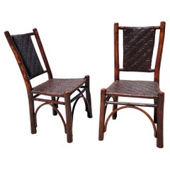 1930s old Hickory Chairs with Rattan backing and Seating