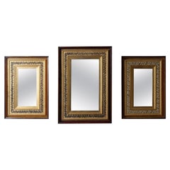 Antique Gilt Mirrors in Shadowbox Frames, c.1890, set of 3