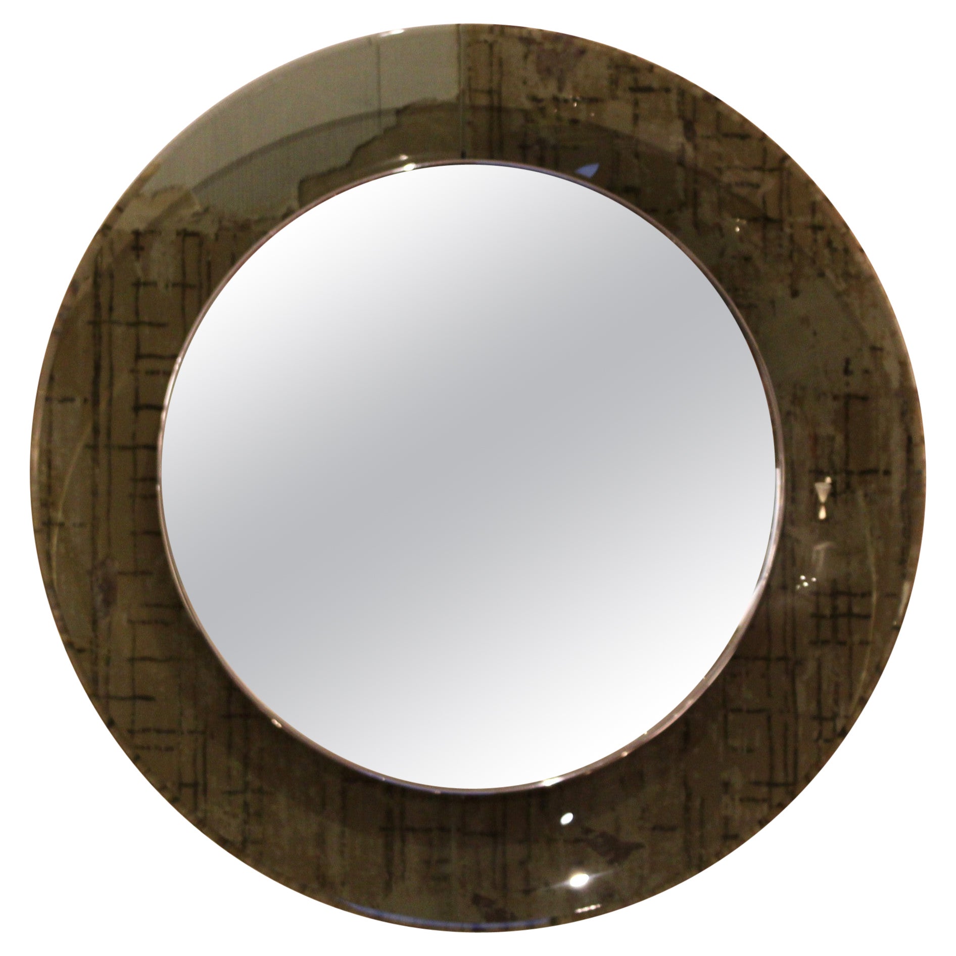 Circular mirror, model 1669 by Max Ingrand for Fontana Arte, Italy, 1960
