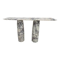 Viola Veined Violet Marble Console Table inspired by Mangiarotti / Bellini  