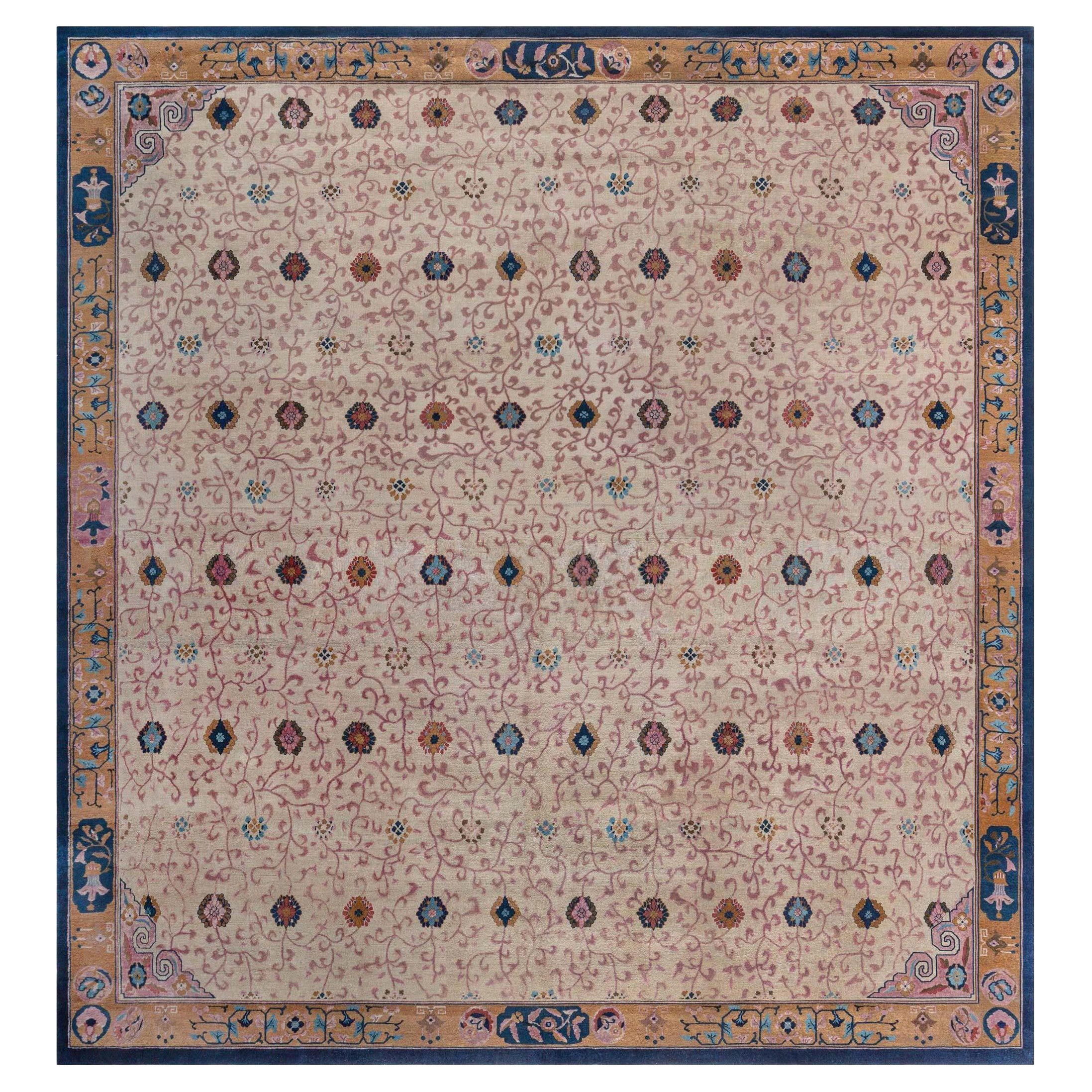 Antique Chinese Rug Size Adjusted