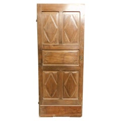 Antique Interiornal old door, in walnut, richly carved on both sides, Milan (Italy)