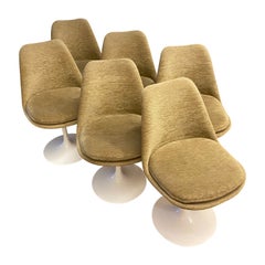 Set of white and green 6 "Tulip" chairs, Eero Saarinen, s. XX Finland