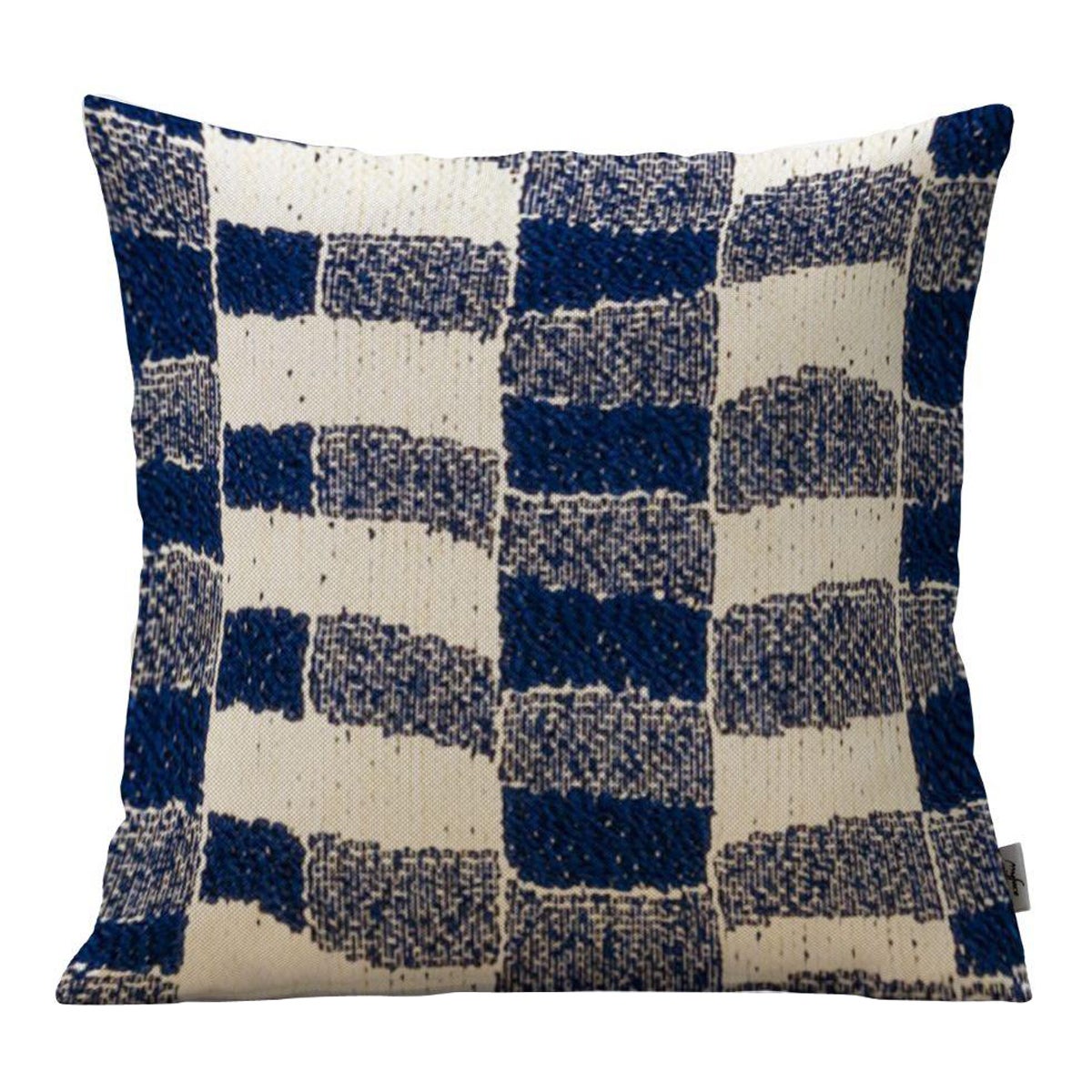 Blue Waterproof Outdoor Pillow with Pattern