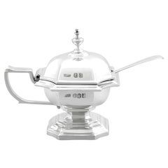 Antique Britannia Standard Silver Mustard Pot