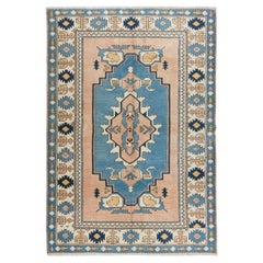 6x8.4 ft Traditioneller handgefertigter anatolischer Teppich, Vintage Teppich mit geometrischem Muster