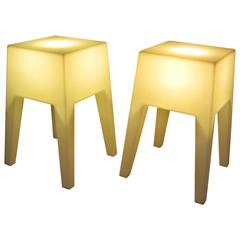 Philippe Starck Electrified Acrylic Side Tables