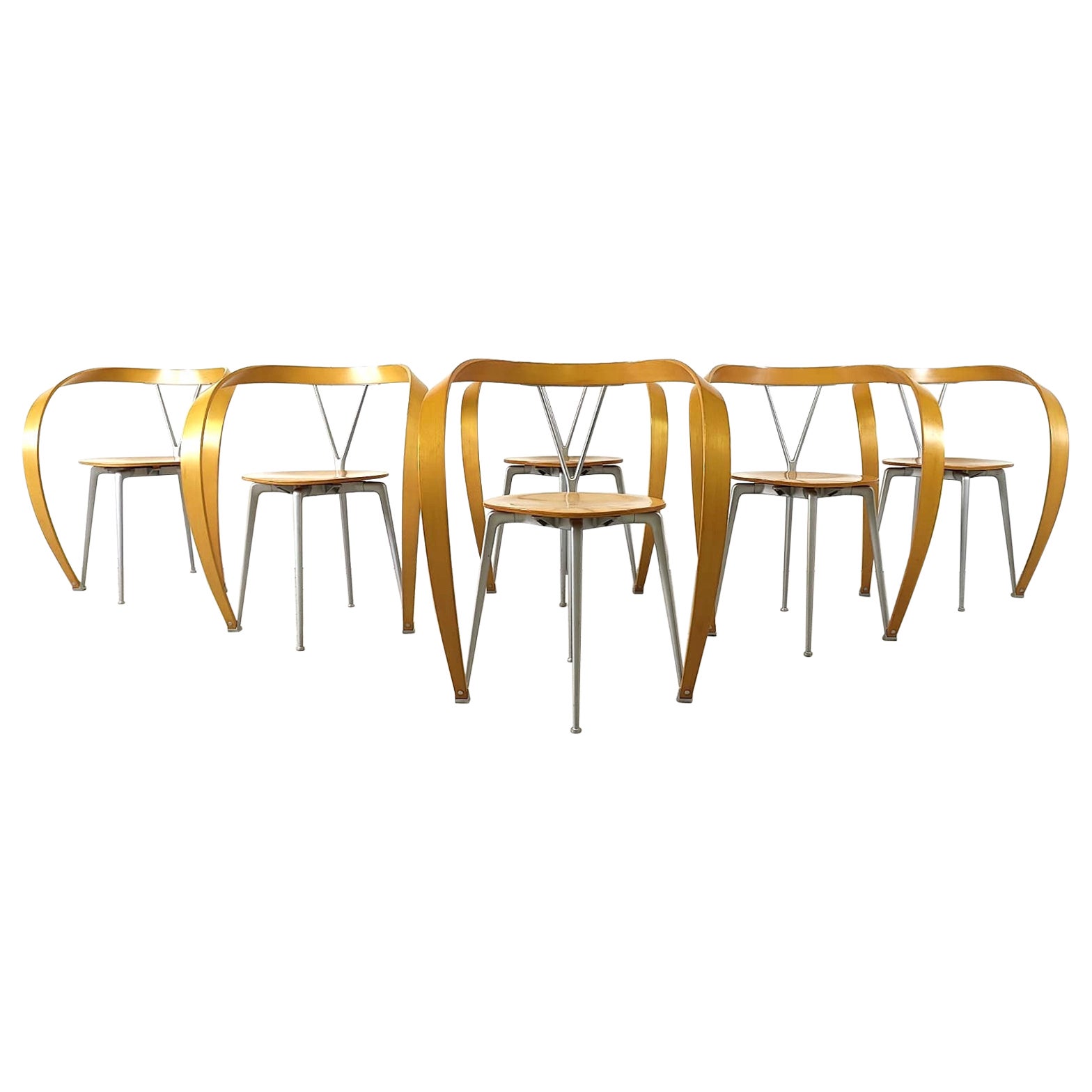Revers Dining Chairs by Andrea Branzi for Cassina, 1993, Set of 6