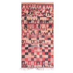 Marokkanischer Teppich aus der Mitte des Jahrhunderts