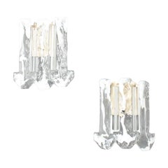 Set of 2 wall lights in Murano glass 1960
